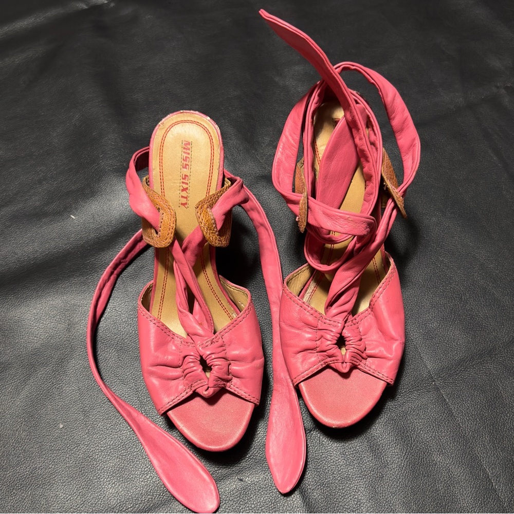 Vintage Miss Sixty wooden boho platforms